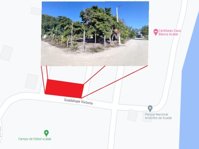 3 street access lot in Xcalak